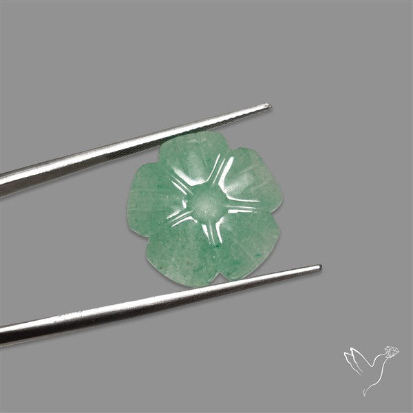 Green Aventurine Flower Carving