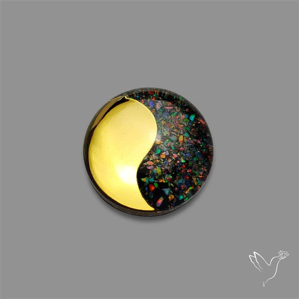 Crushed Opal Inlay Yin Yang