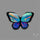 Aurora Opal Inlay Black Onyx Butterfly Carving