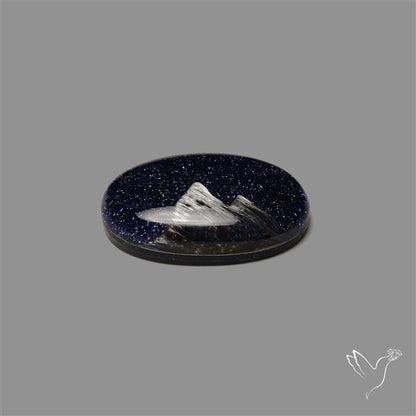 Mother Of Pearl Mountain Inlay Black Onyx Doublet