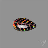 Aurora Opal Inlay Black Onyx Leaf Doublet