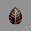 Aurora Opal Inlay Black Onyx Leaf Doublet