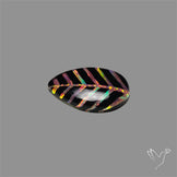 Aurora Opal Inlay Black Onyx Leaf Doublet