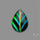 Aurora Opal Inlay Black Onyx Leaf Doublet