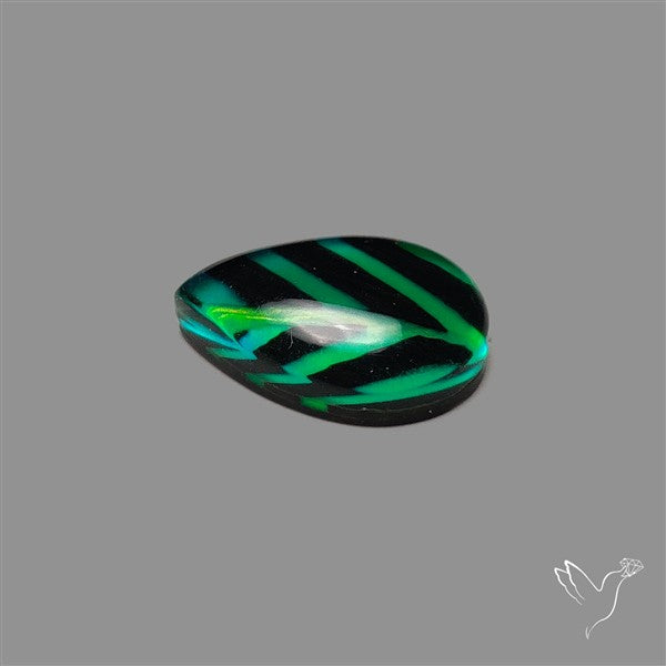 Aurora Opal Inlay Black Onyx Leaf Doublet