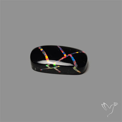 Aurora Opal Inlay Black Onyx Doublet
