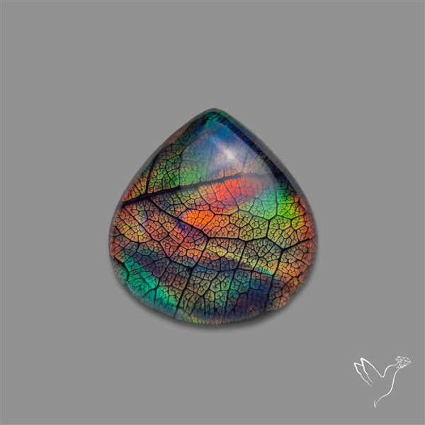 Aurora Opal Leaf Skeleton Inlay Doublet with Quartz