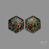 Crushed Opal Inlay In Quartz Doublets Pair