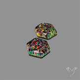 Crushed Opal Inlay In Quartz Doublets Pair