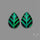 Aurora Opal Inlay Black Onyx Leaf Doublets Pair