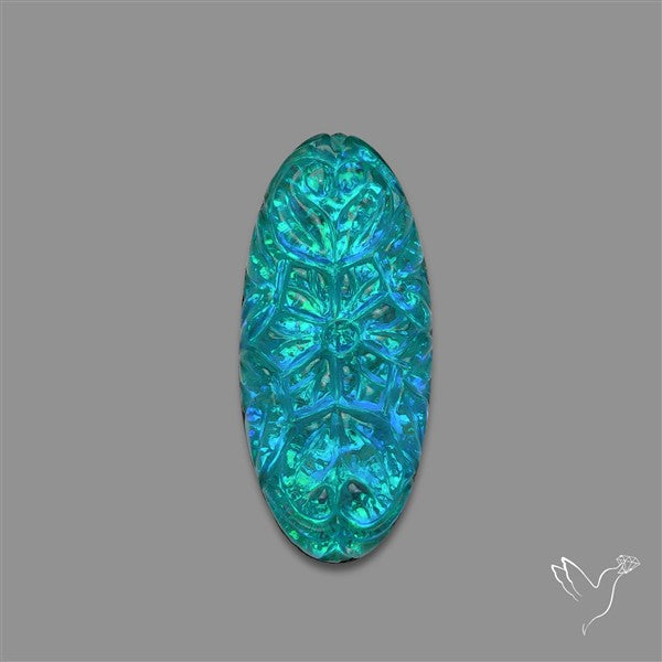Dichroic Glass Doublet Mughal Carving