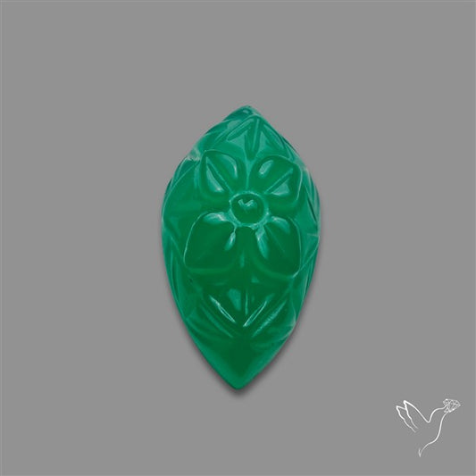 Zimbabwe Chrome Chalcedony Mughal Carving