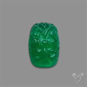 Zimbabwe Chrome Chalcedony Mughal Carving