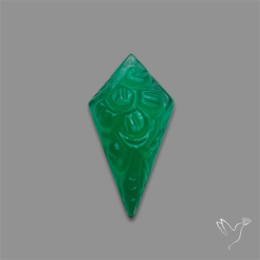 Zimbabwe Chrome Chalcedony Mughal Carving