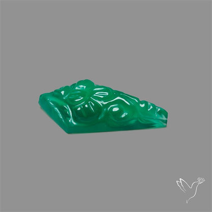 Zimbabwe Chrome Chalcedony Mughal Carving