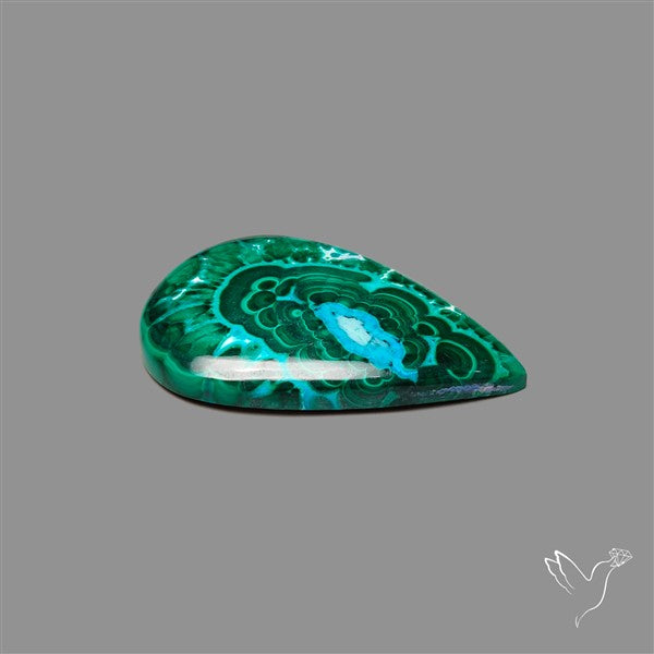 Chrysocolla In Malachite Cabochon