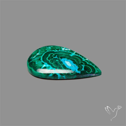 Chrysocolla In Malachite Cabochon
