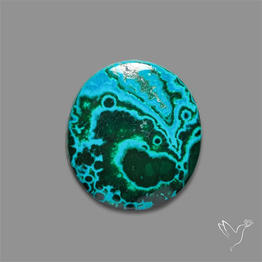 Chrysocolla In Malachite Cabochon