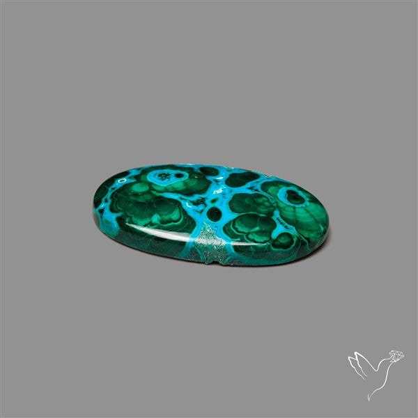 Chrysocolla In Malachite Cabochon