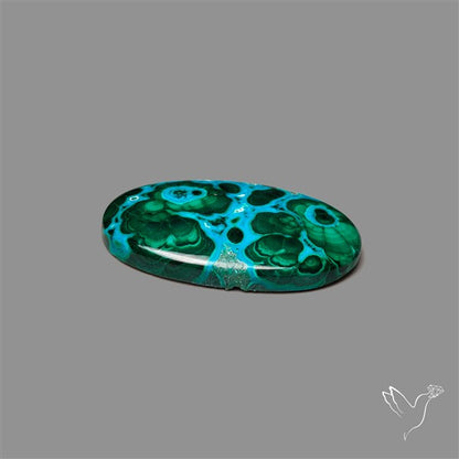 Chrysocolla In Malachite Cabochon