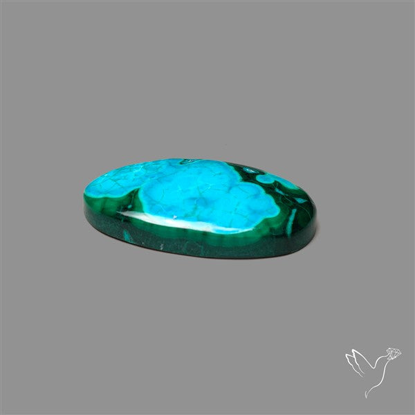 Chrysocolla In Malachite Cabochon