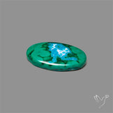 Chrysocolla In Malachite Cabochon