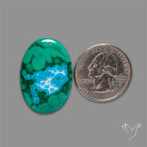 Chrysocolla In Malachite Cabochon
