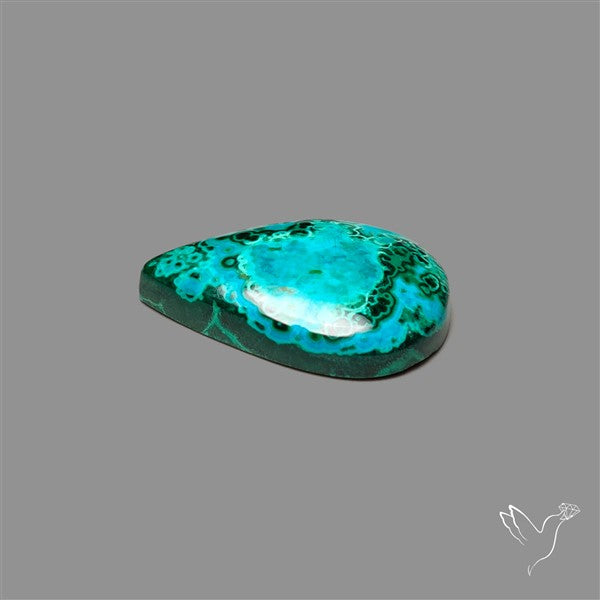 Chrysocolla In Malachite Cabochon
