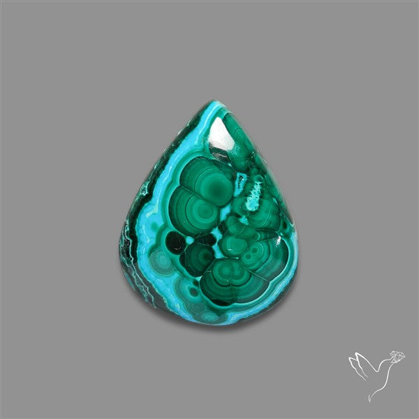 Chrysocolla In Malachite Cabochon