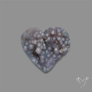 Grape Agate Druzy Heart