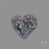 Grape Agate Druzy Heart
