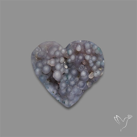Grape Agate Druzy Heart