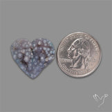 Grape Agate Druzy Heart