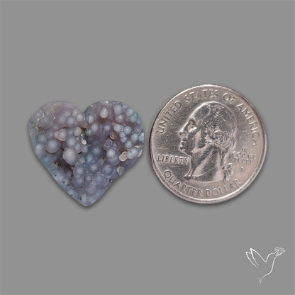 Grape Agate Druzy Heart