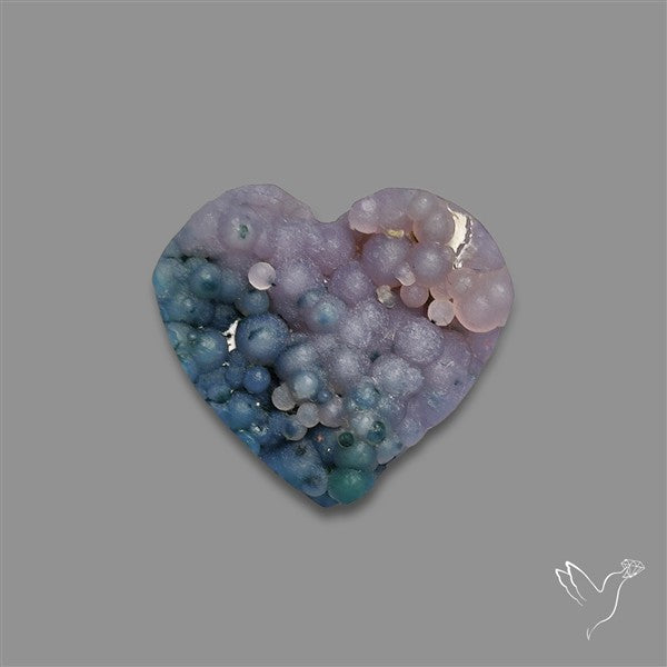 Grape Agate Druzy Heart