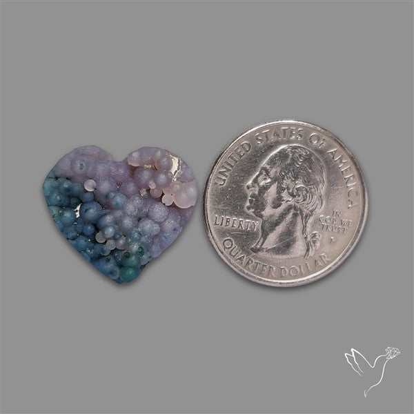 Grape Agate Druzy Heart