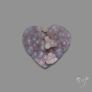 Grape Agate Druzy Heart