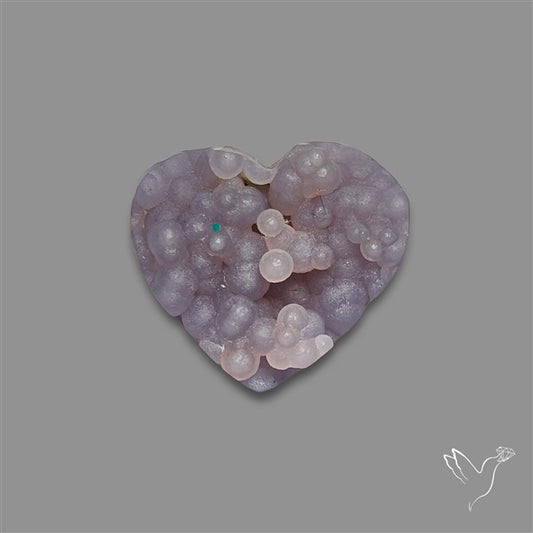 Grape Agate Druzy Heart