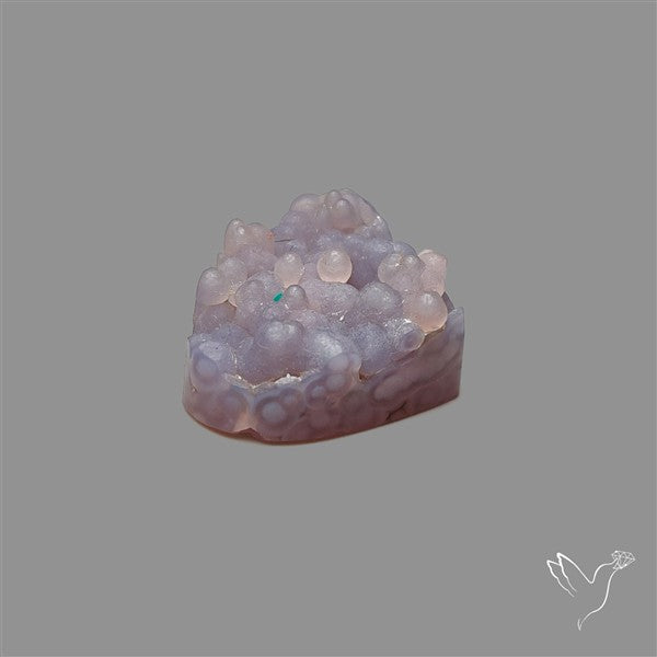 Grape Agate Druzy Heart