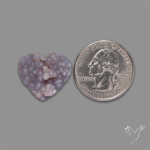 Grape Agate Druzy Heart