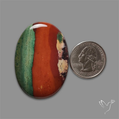Bi-color Bloodstone Cabochon