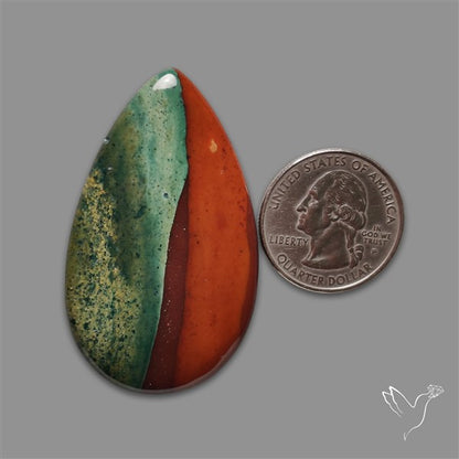 Bi-color Bloodstone Cabochon
