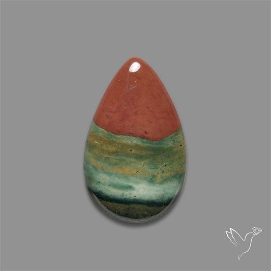 Bi-color Bloodstone Cabochon