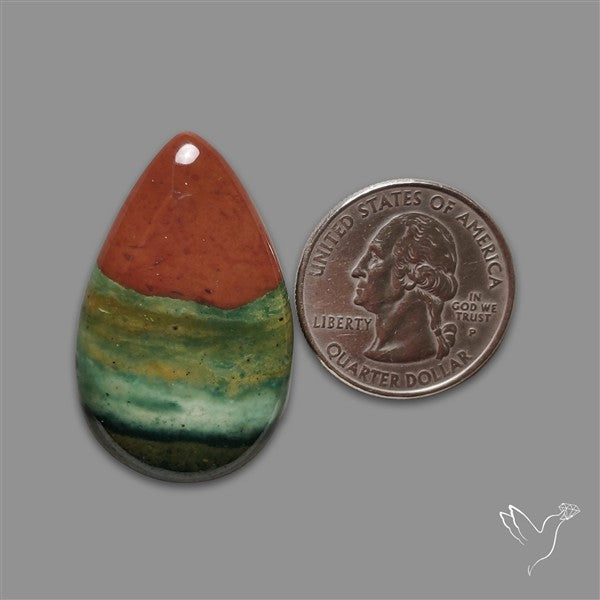 Bi-color Bloodstone Cabochon