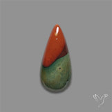 Bi-color Bloodstone Cabochon