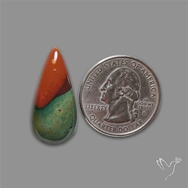 Bi-color Bloodstone Cabochon