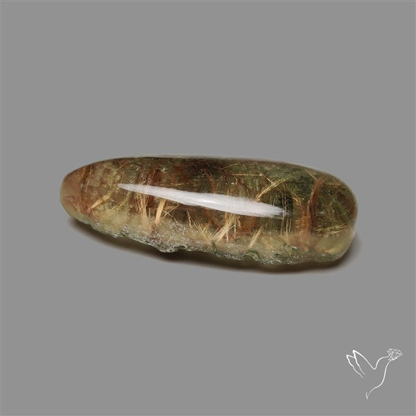 Lodolite Garden Quartz with Golden Rutile Inclusions Cabochon (Raw Backs)
