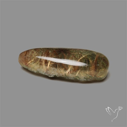 Lodolite Garden Quartz with Golden Rutile Inclusions Cabochon (Raw Backs)