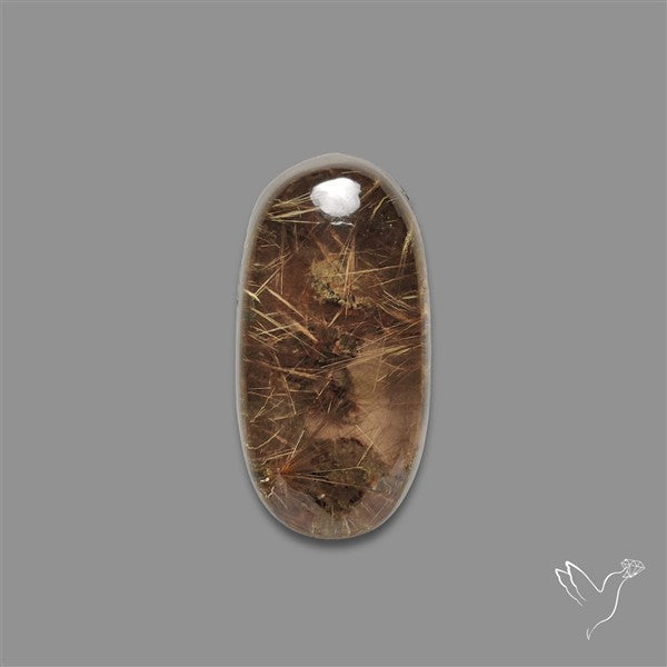 Lodolite Garden Quartz with Golden Rutile Inclusions Cabochon (Raw Backs)
