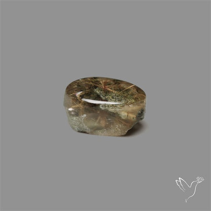 Lodolite Garden Quartz with Golden Rutile Inclusions Cabochon (Raw Backs)